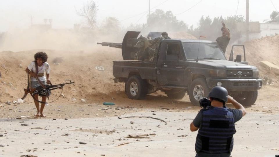 عربة عسكرية تابعة لحكومة الوفاق الليبية