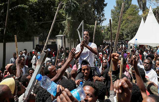 احتجاجات إثيوبيا لمقتل مطرب أرومي
