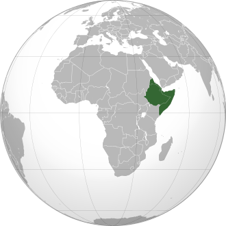 خريطة دول القرن الافريقي